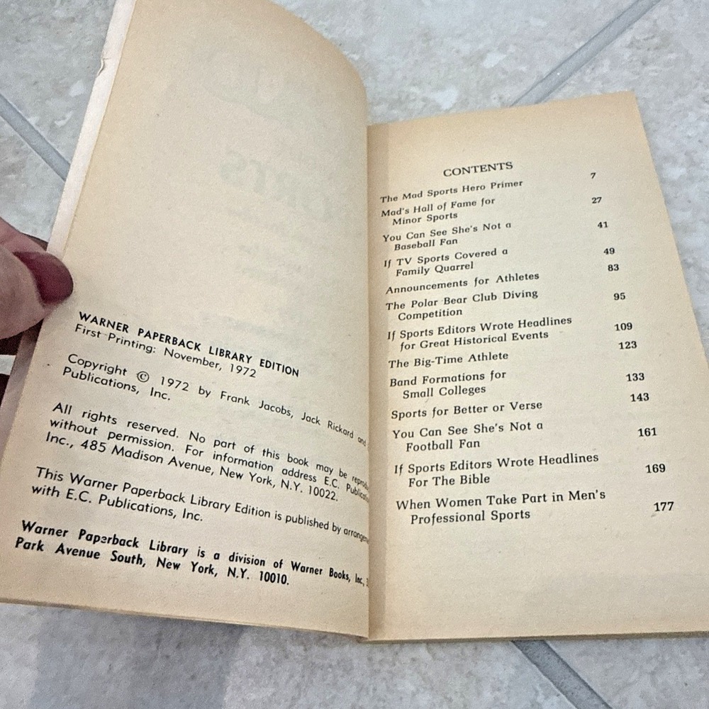 Mad About Sports Warner Paperback Library Edition 1972 First Printing - Picture 8 of 9